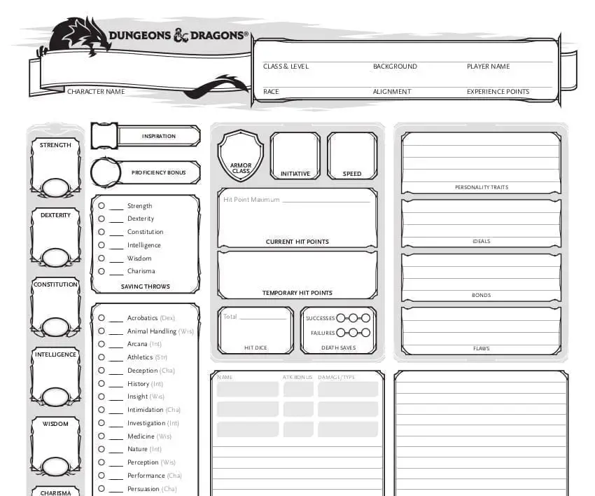 general dnd 5e character builder